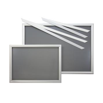 Алюмінієва віконна клік-рамка Feko, профіль 25/32 мм, срібляста