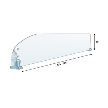 Розділювач товарів на полиці серії MP, скошені, без обмежувачів і заданих точок надламування