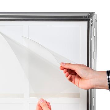 Стенд інформаційний Broker профіль 35 мм, скошені кути, анодоване срібло
