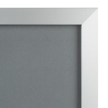 Алюмієва клік-рамка Straight , профіль 32 мм, срібляста